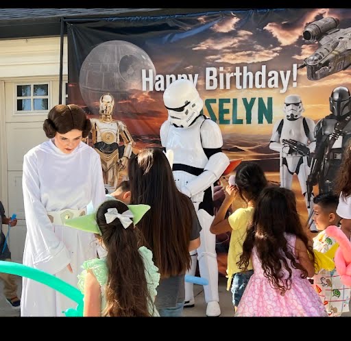 Star Wars character at Washington, DC birthday party